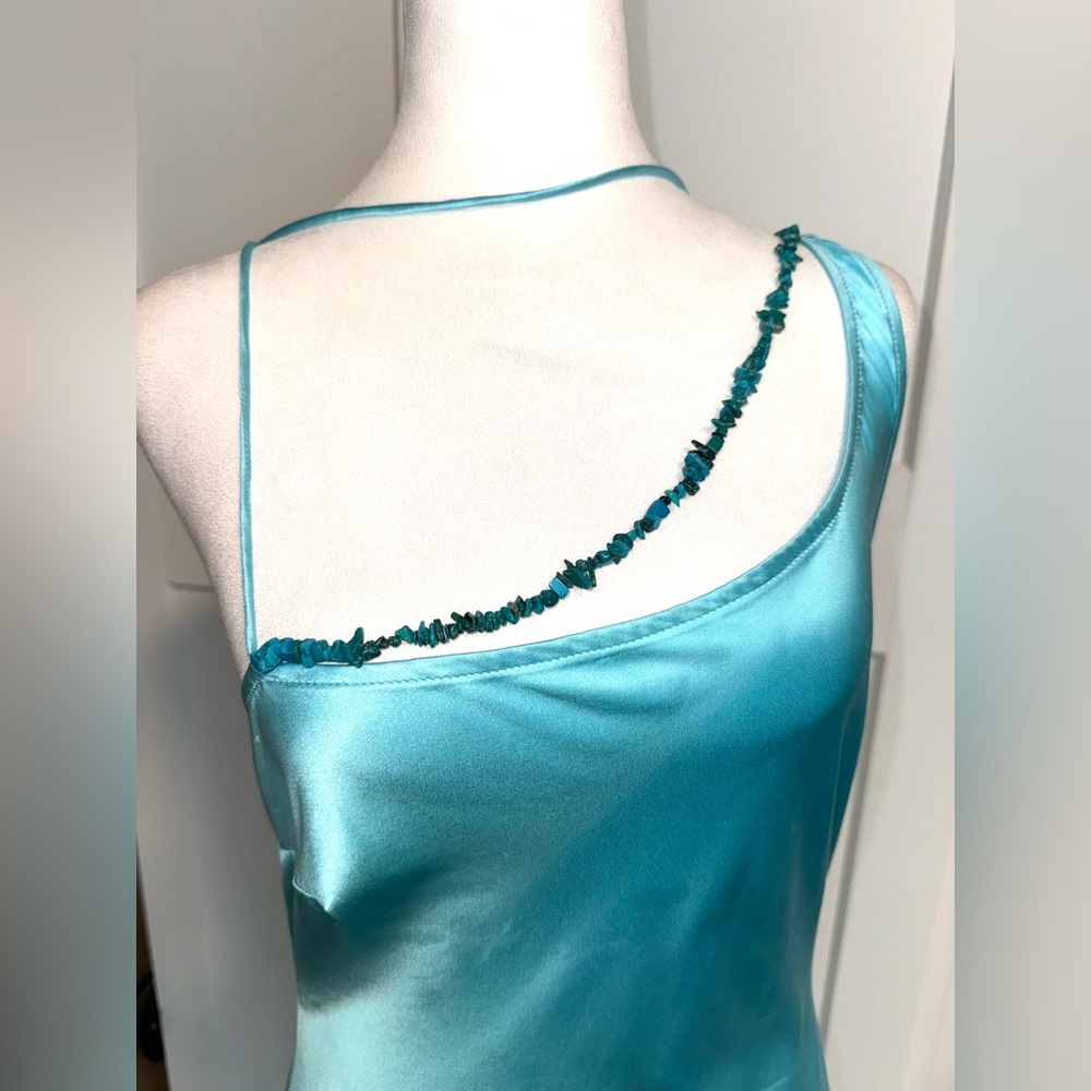 Alejandra Alonso Rojas Beaded Silk Bias-Cut Gown - Picture 7 of 10
